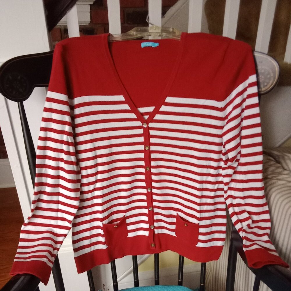 Striped V-neck Sweater